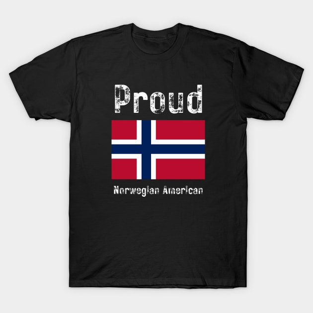Proud Norwegian American T-Shirt by VikingHeart Designs
